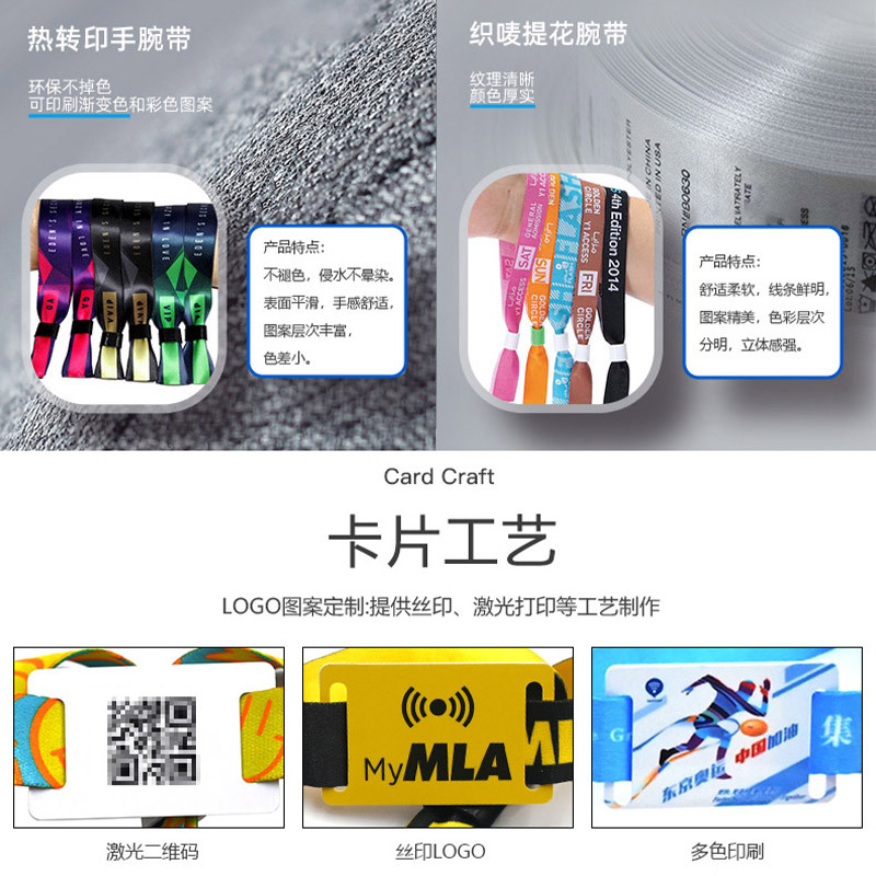 音樂節松緊腕帶RFID松緊手環演唱會專用手環2